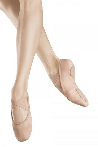 Katz White Satin Suede Sole Ballet Shoes