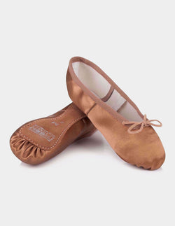 Freed Satin Full Sole Ballet Shoe Bronze