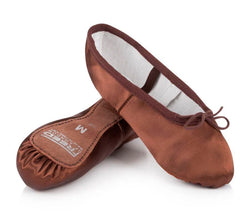 Freed Satin Full Sole Ballet Shoe Brown