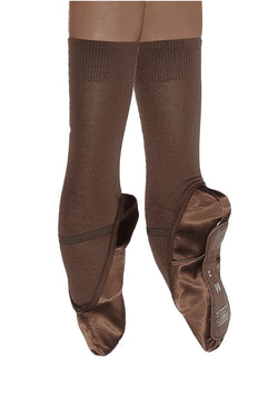 Freed Satin Full Sole Ballet Shoe Brown