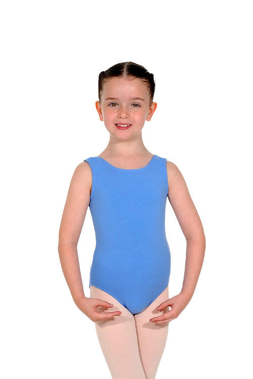 Roch Valley Cotton Sleeveless Leotard Sky Blue ILEO