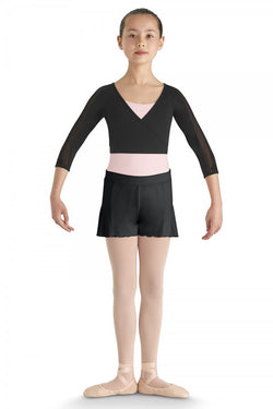 Bloch 3/4 Sleeve Heart Mesh Top CZ9316