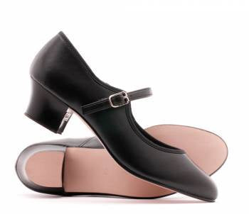 Sansha Black Leather Split Sole Jazz Shoe JS1
