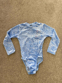 Agiva Long Sleeve Crushed Velour Leotard