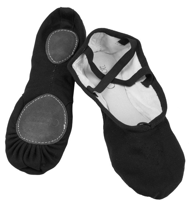 Chacott Canvas Split Sole Ballet Shoe Black