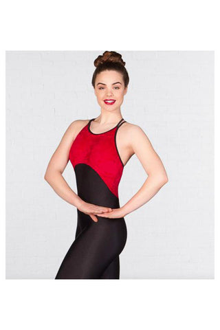 Tappers & Pointers Lycra Sleeveless Ruched Front Catsuit